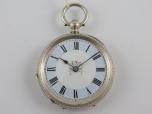 2 pl. stříbrné dámské klíčovky pr. 38 mm 