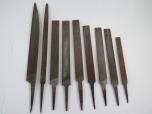 Hodinářské nářadí - 9 x hodinářský pilník -1431
